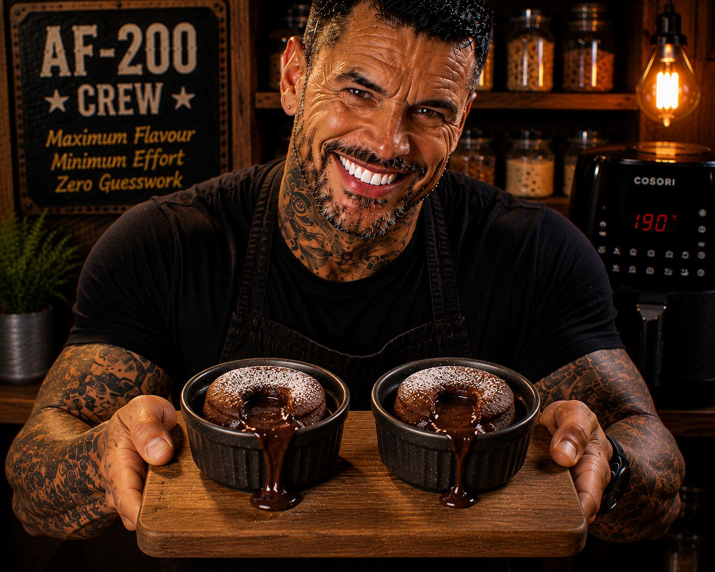 Air-Fryer Five-minute Chocolate Lava Pots